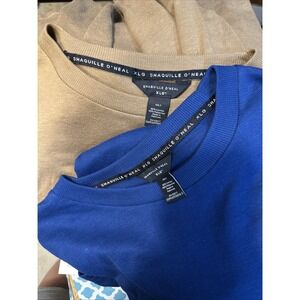 Shaquille O'Neal 4XL Men's Two‎ Knit Crew Neck Long Sleeve NWT MSRP 80 Lot of 2